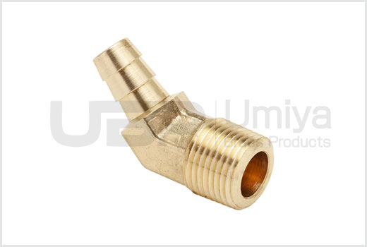 Brass Hose to Male 45 Degree Elbow